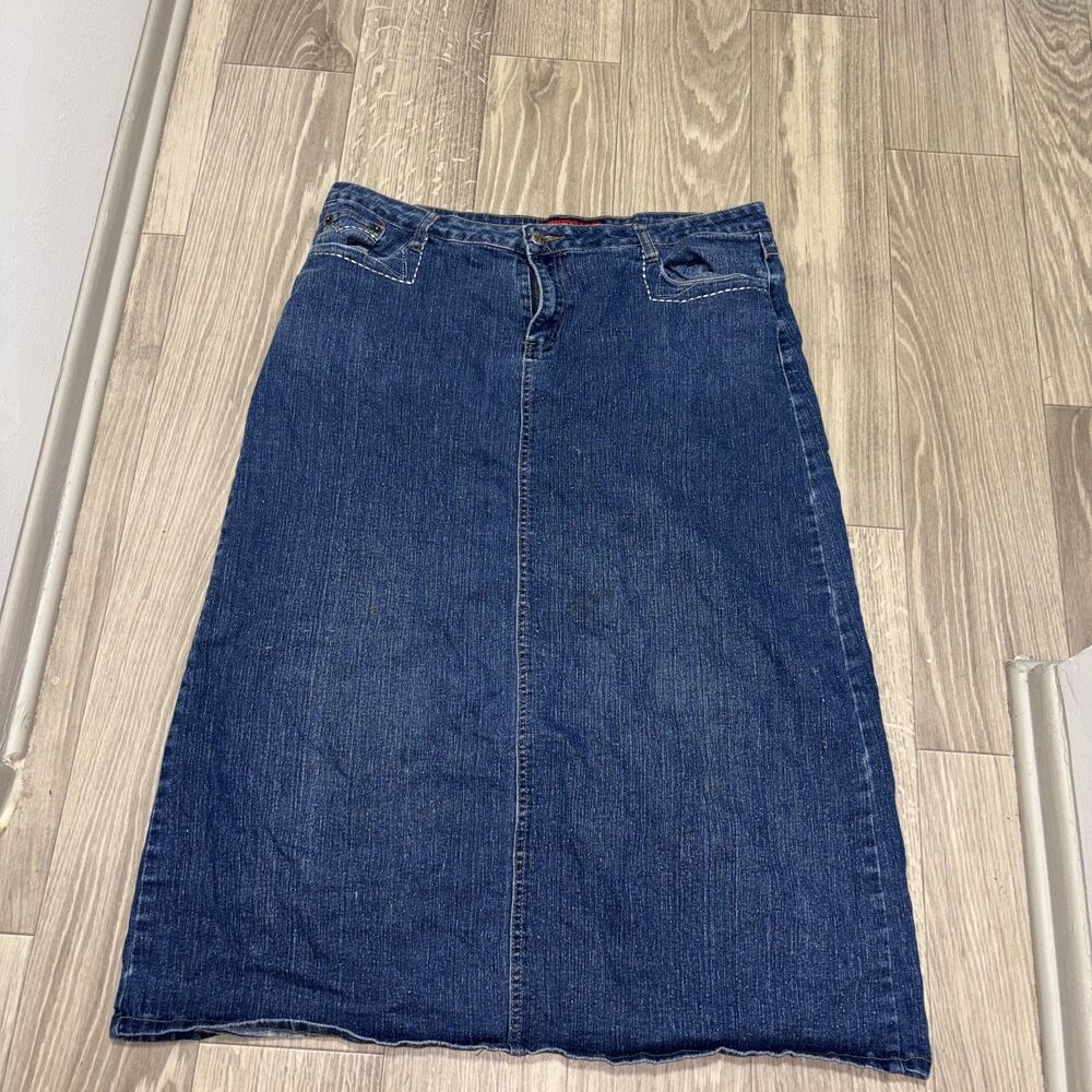 Vintage Y2K Out Jeans Denim Maxi Skirt Size 16